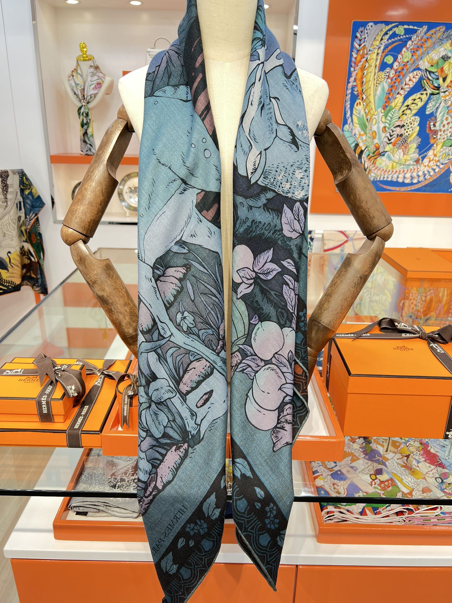 小愛款-雙面絲絨大方巾 140cm