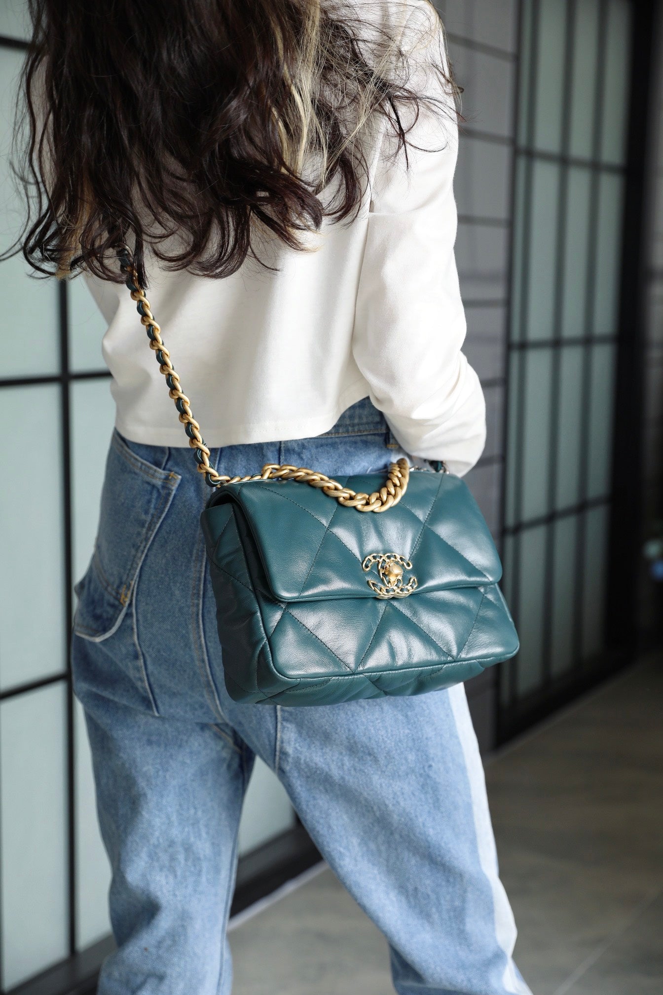 Chanel 19Bag-小號墨綠色