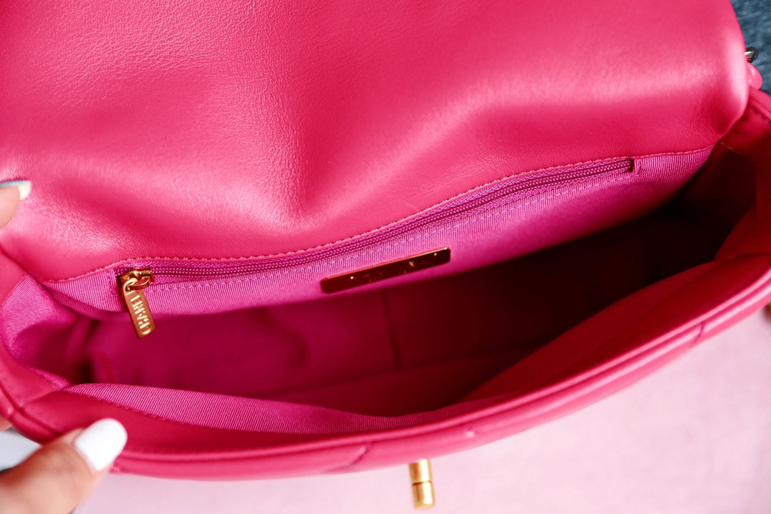 Chanel 19Bag-小號桃紅色