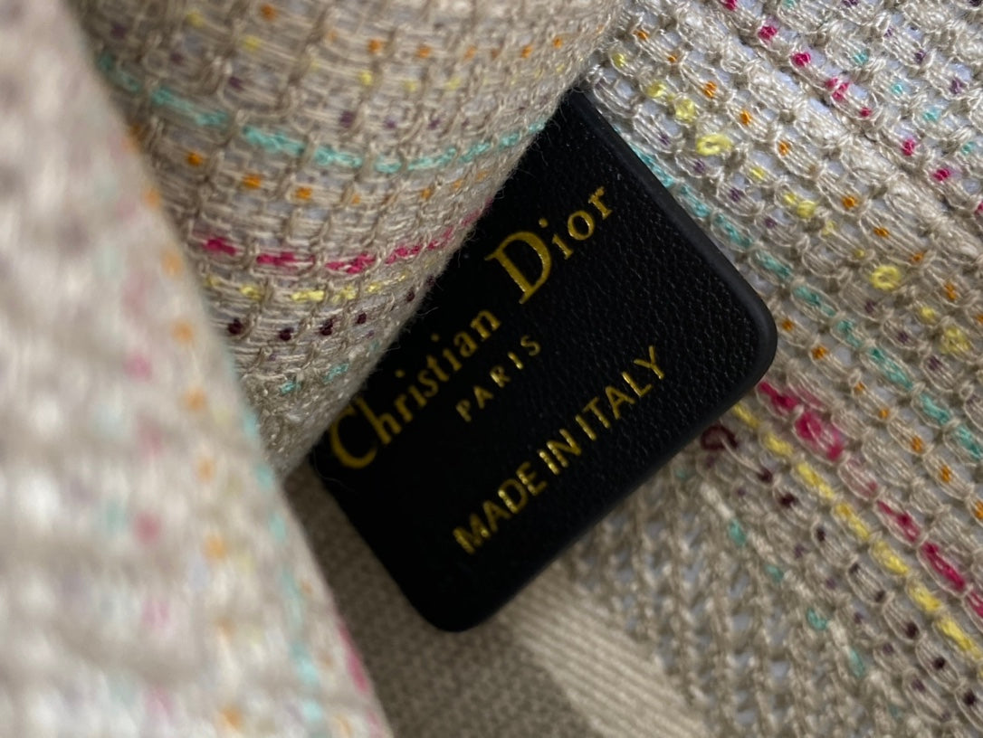 Dior Book Tote-Mini 23cm-金絲條紋