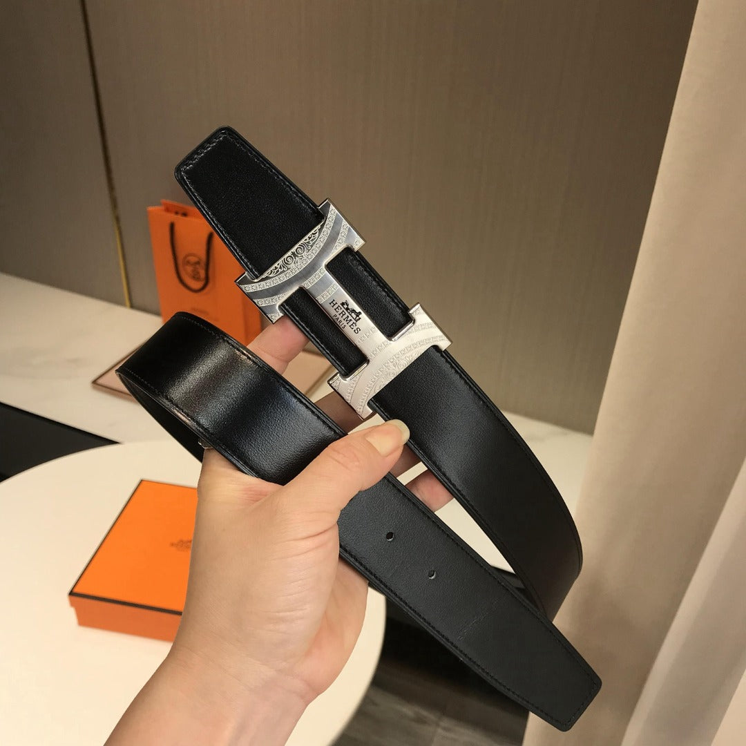 小愛款-黑色皮帶-3.8cm-男款