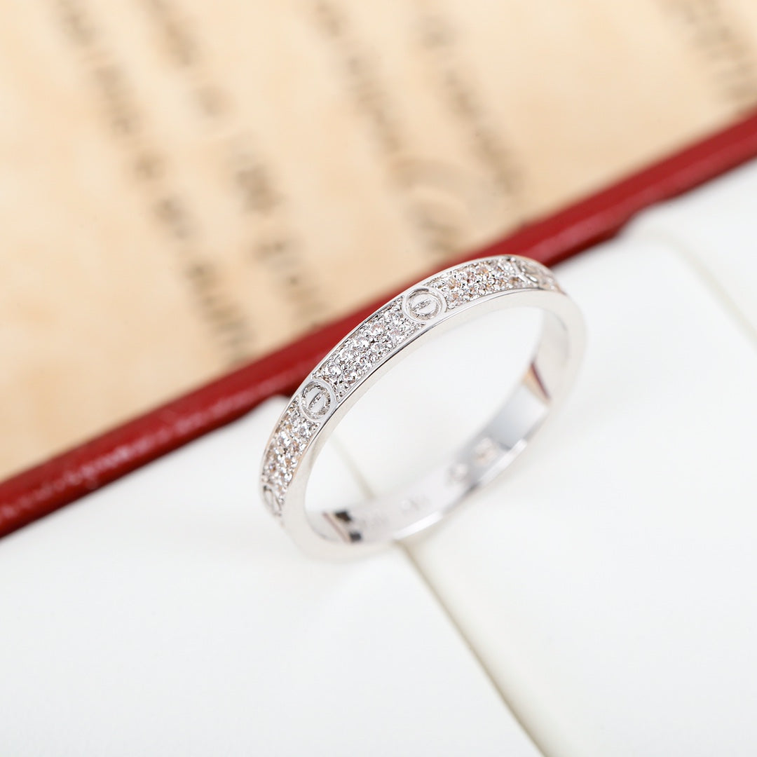 Cartier Love 細版滿天星戒指