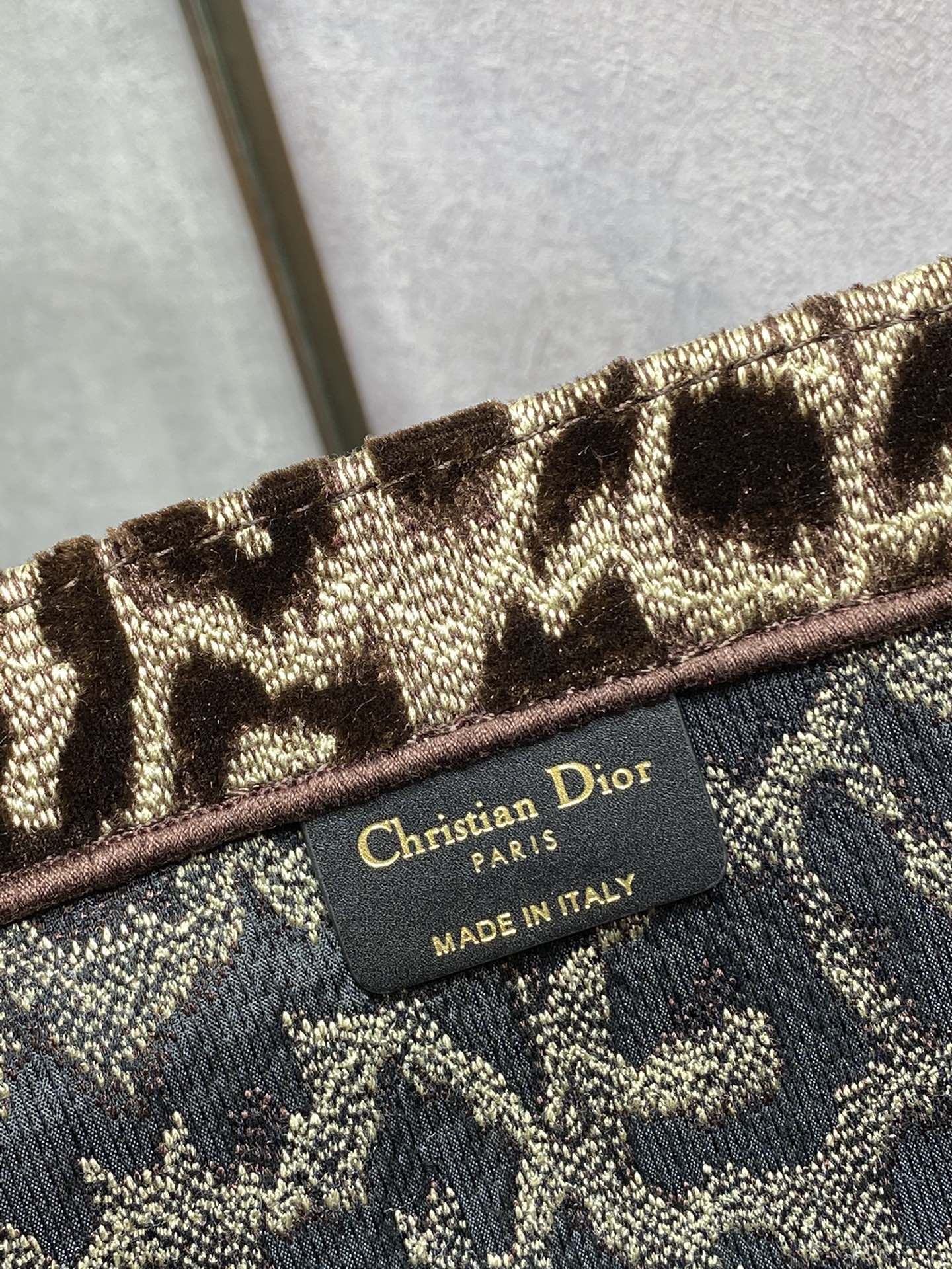 Dior Book Tote-大號41.5cm-絲絨豹紋