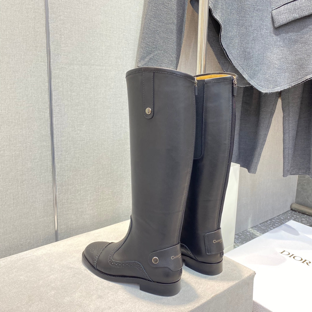 迪D家-2022秋冬新品 騎士靴 黑色