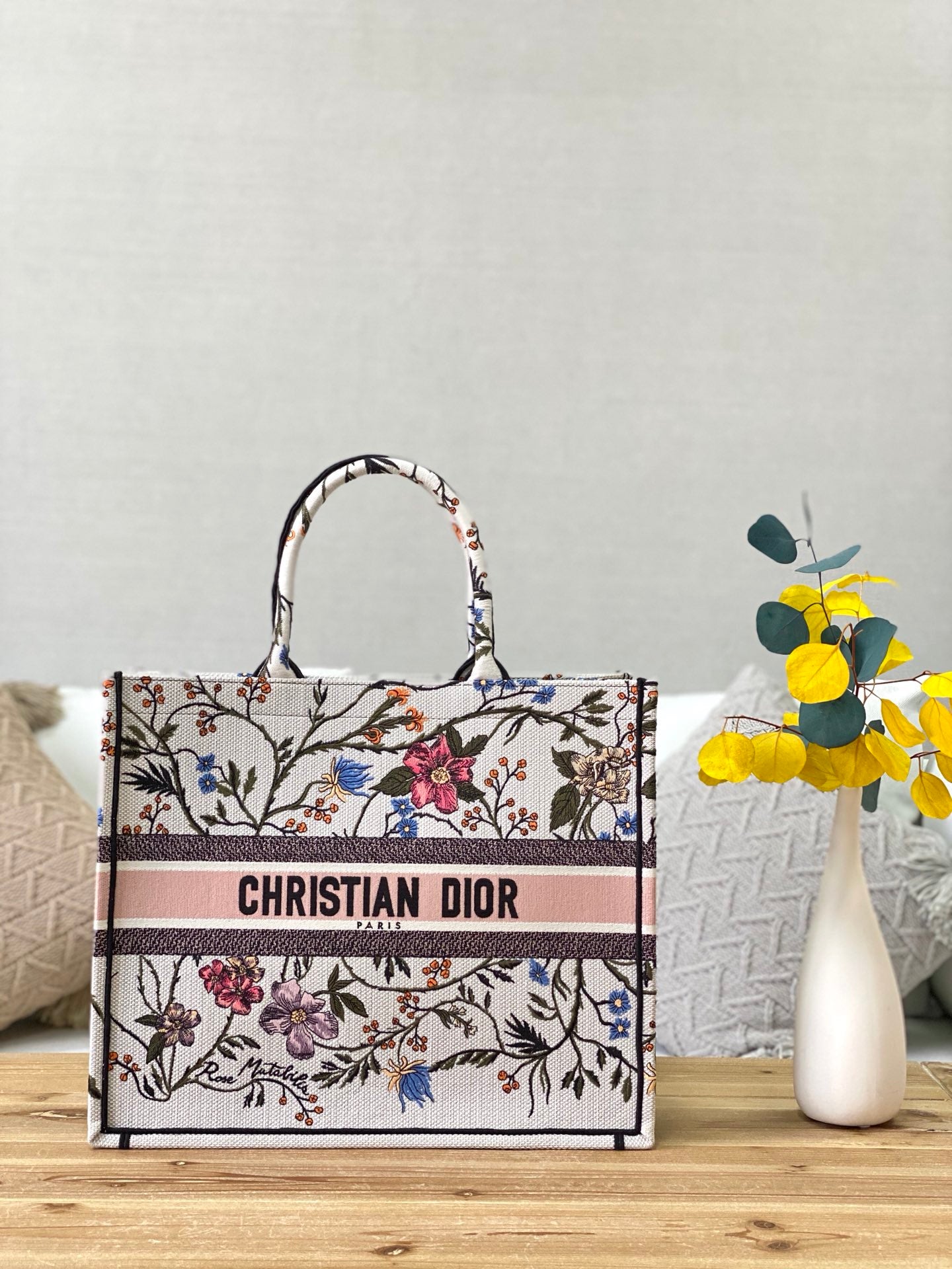 Dior Book Tote-大號41.5cm-月季花