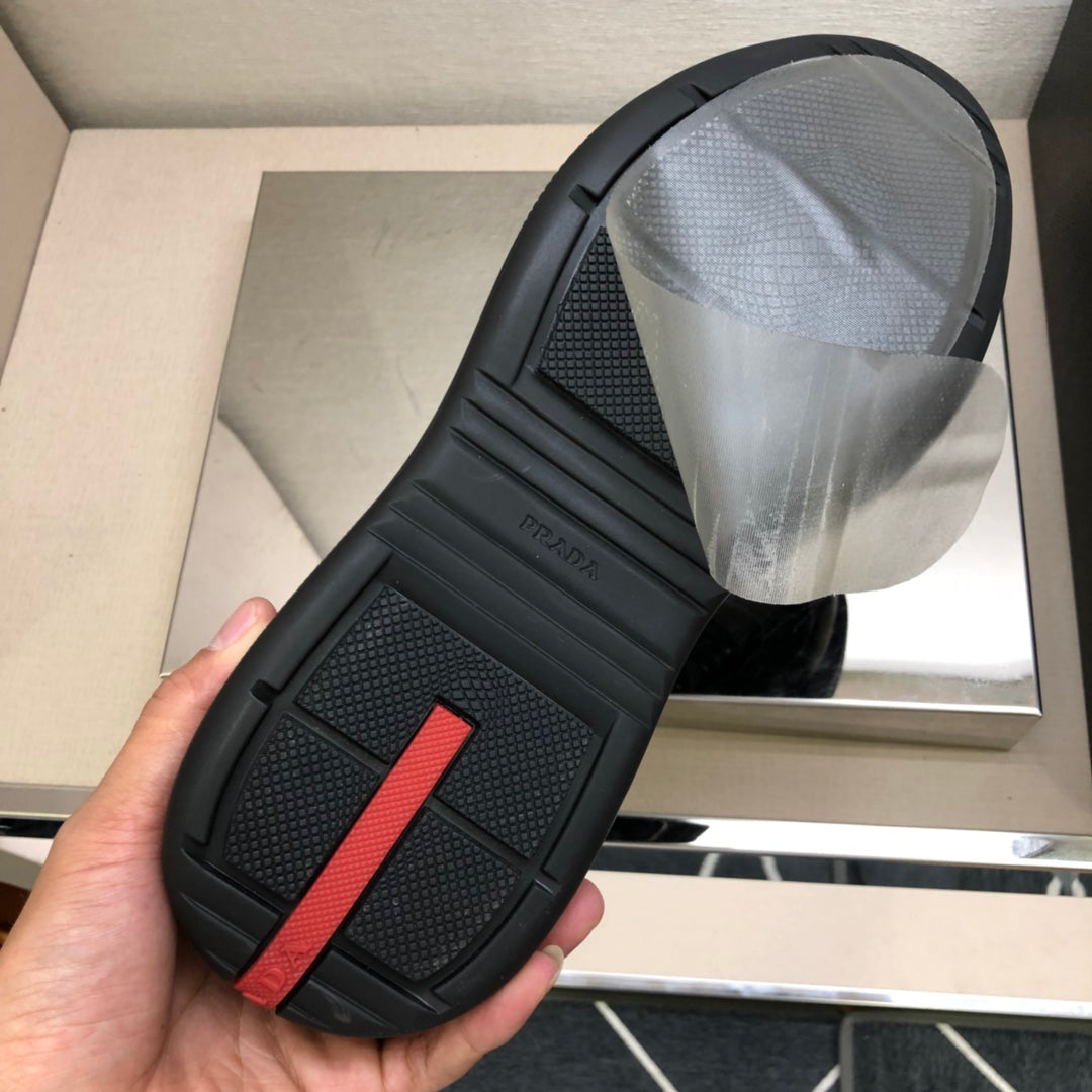 Pra-小牛皮 休閒運動鞋 黑色