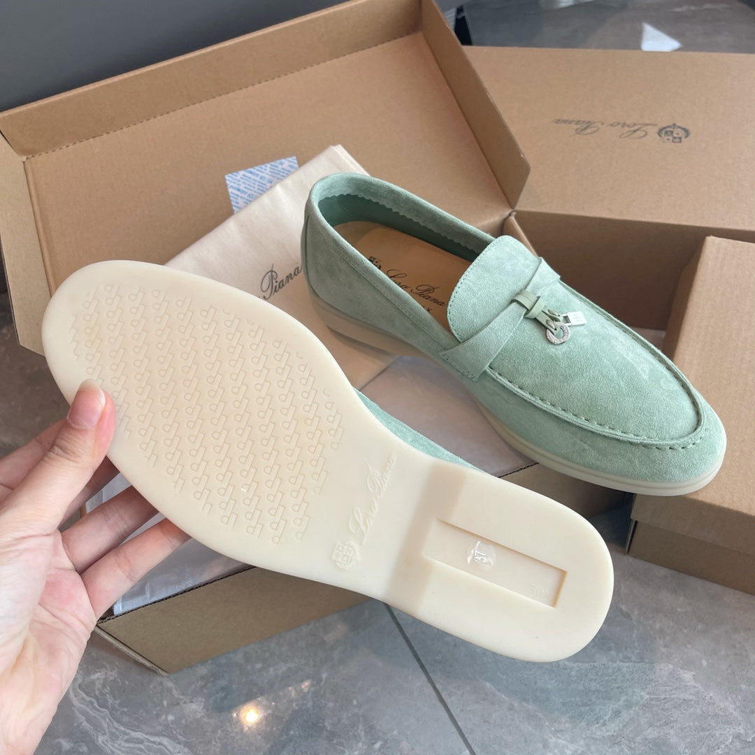Loro p1ana-福樂鞋 平底鞋 淺綠色