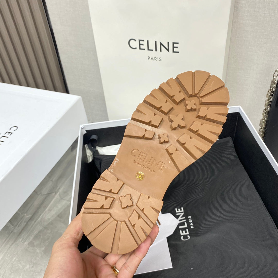 賽C家-繫帶厚底靴 跟高5cm (尺碼35-39，40訂製）