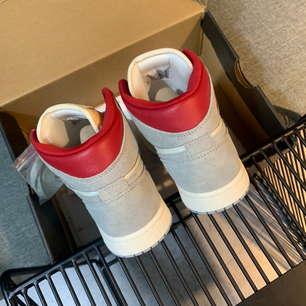 N1K- AJ 1 mid 中筒板鞋 休閒鞋 灰色