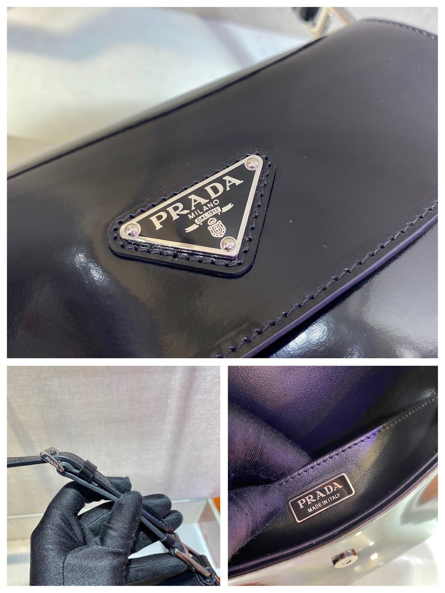 普P家-新款中古 Cleo腋下包 大號 黑色