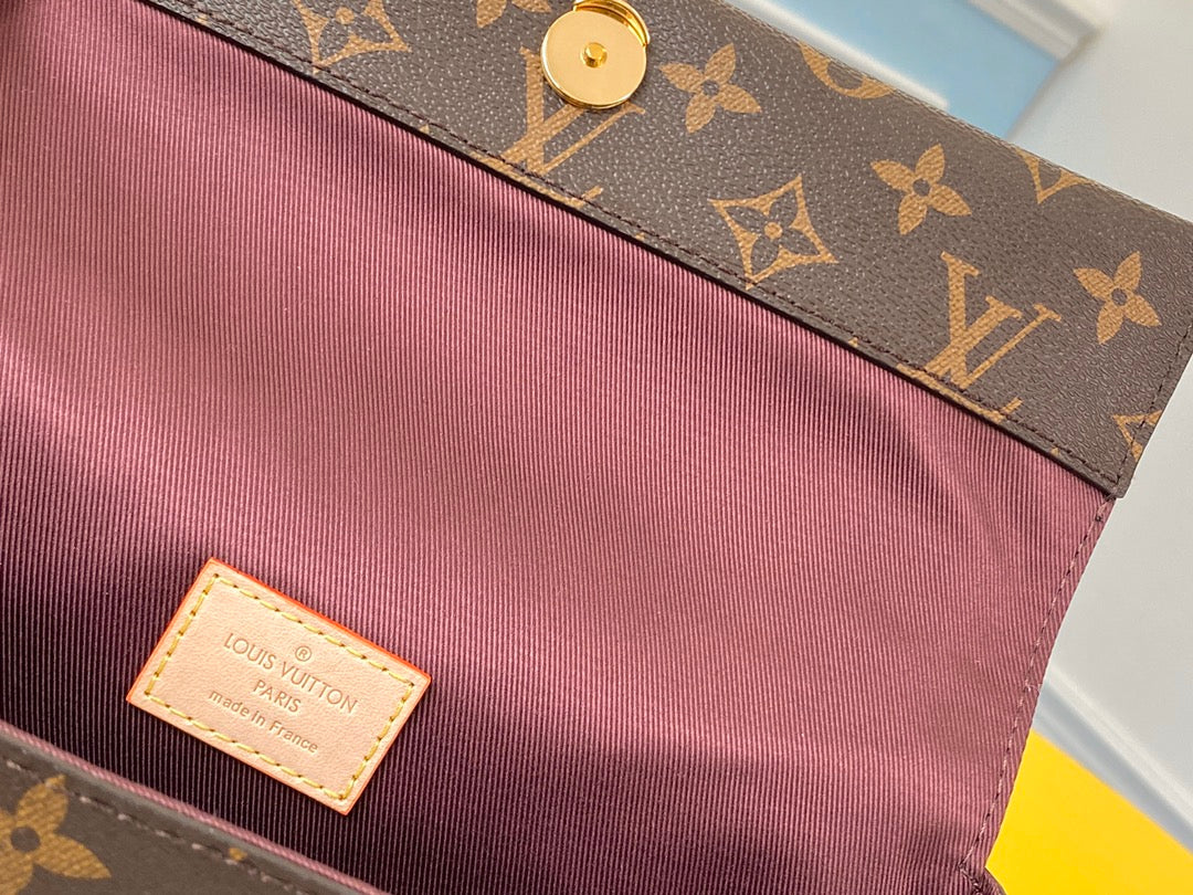 M42738 路L家-Cluny手袋 絲印大字肩帶