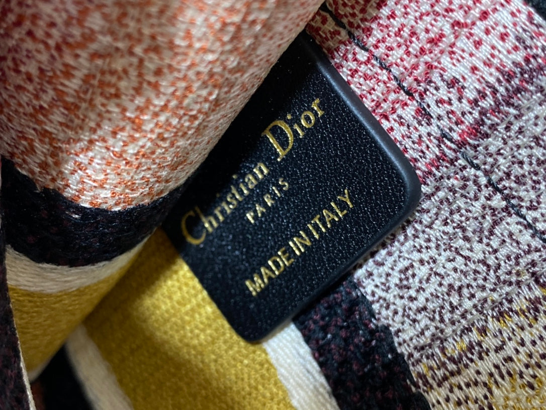 Dior Book Tote-Mini 23cm-彩色條紋
