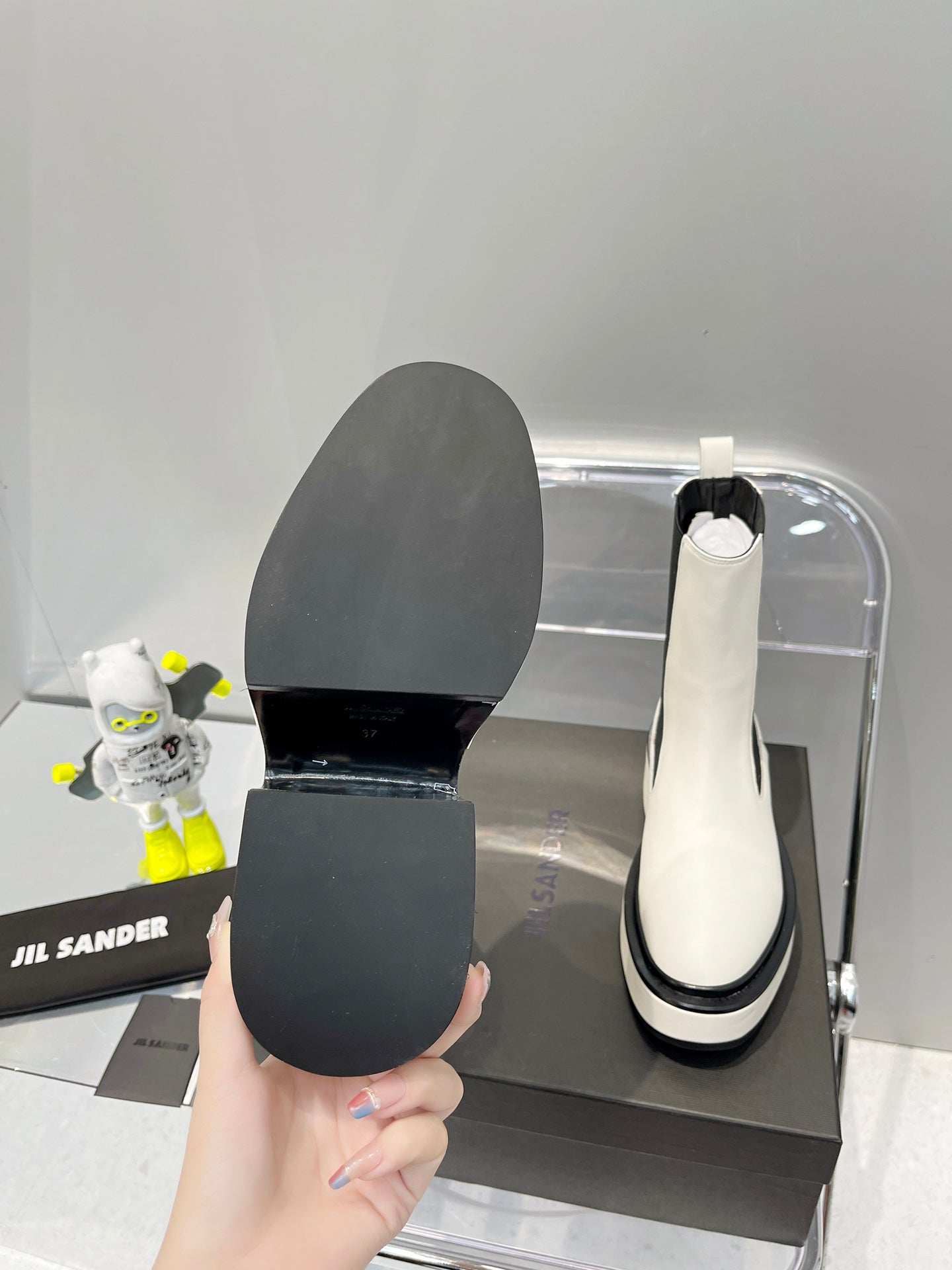 Jil sander-2022秋冬新款 側鬆緊帶厚底靴