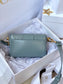 Dior 蒙田 Mini Box-平紋牛皮-珐瑯扣-17.5cm-霧霾藍