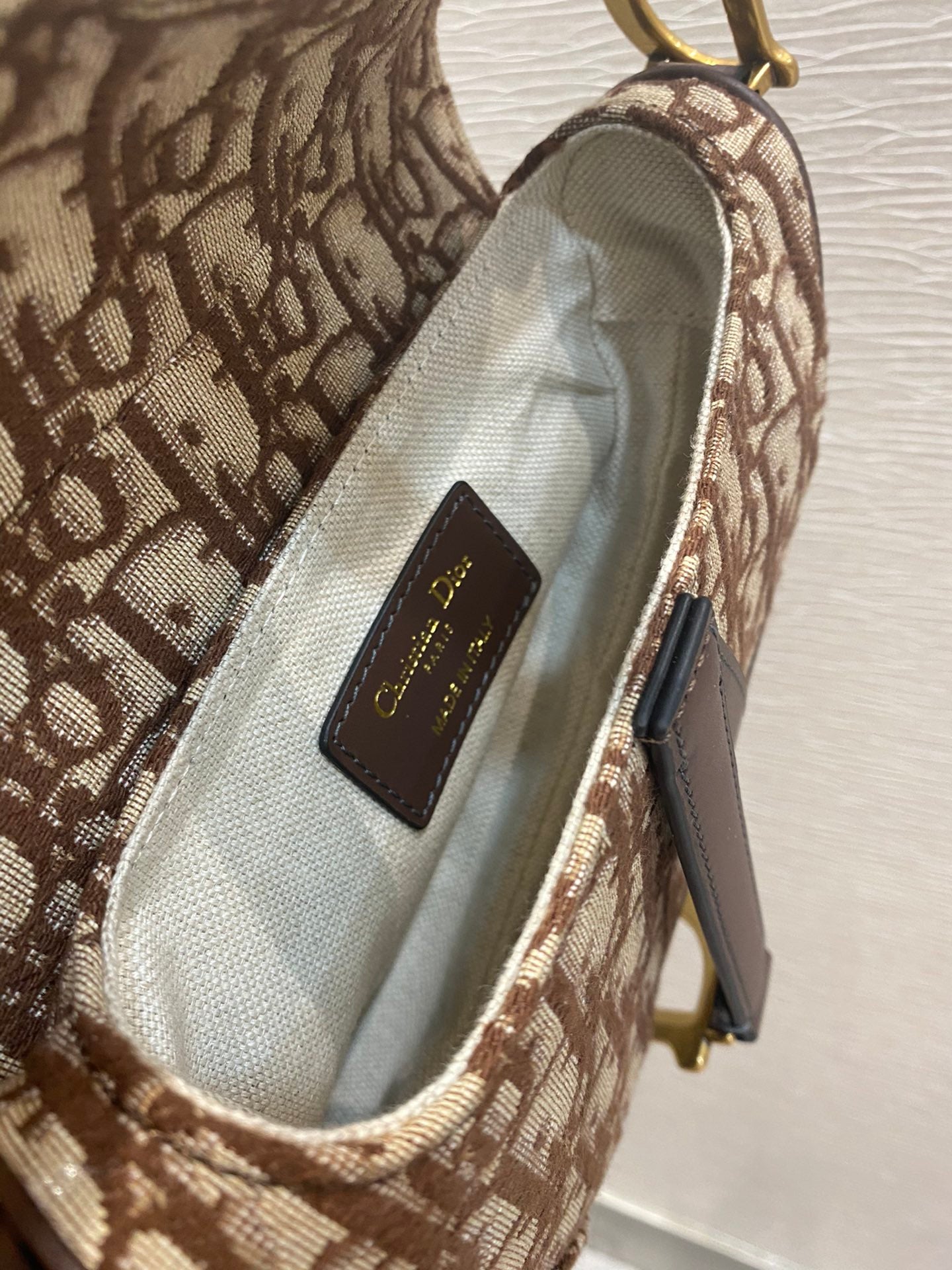 Dior Saddle 馬鞍包-小號咖啡棕色-19.5cm