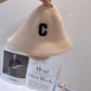 賽C家-毛毛絨漁夫帽 米色