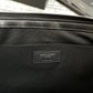 YSL MONOGRAM 大號手拿包-黑色小牛皮銀扣-36cm
