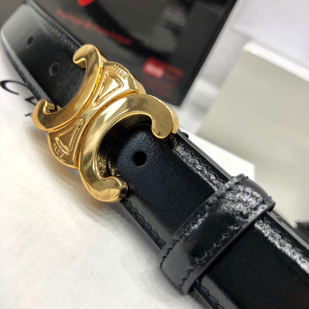 熱銷款 賽C家-黑色皮帶-2.5cm