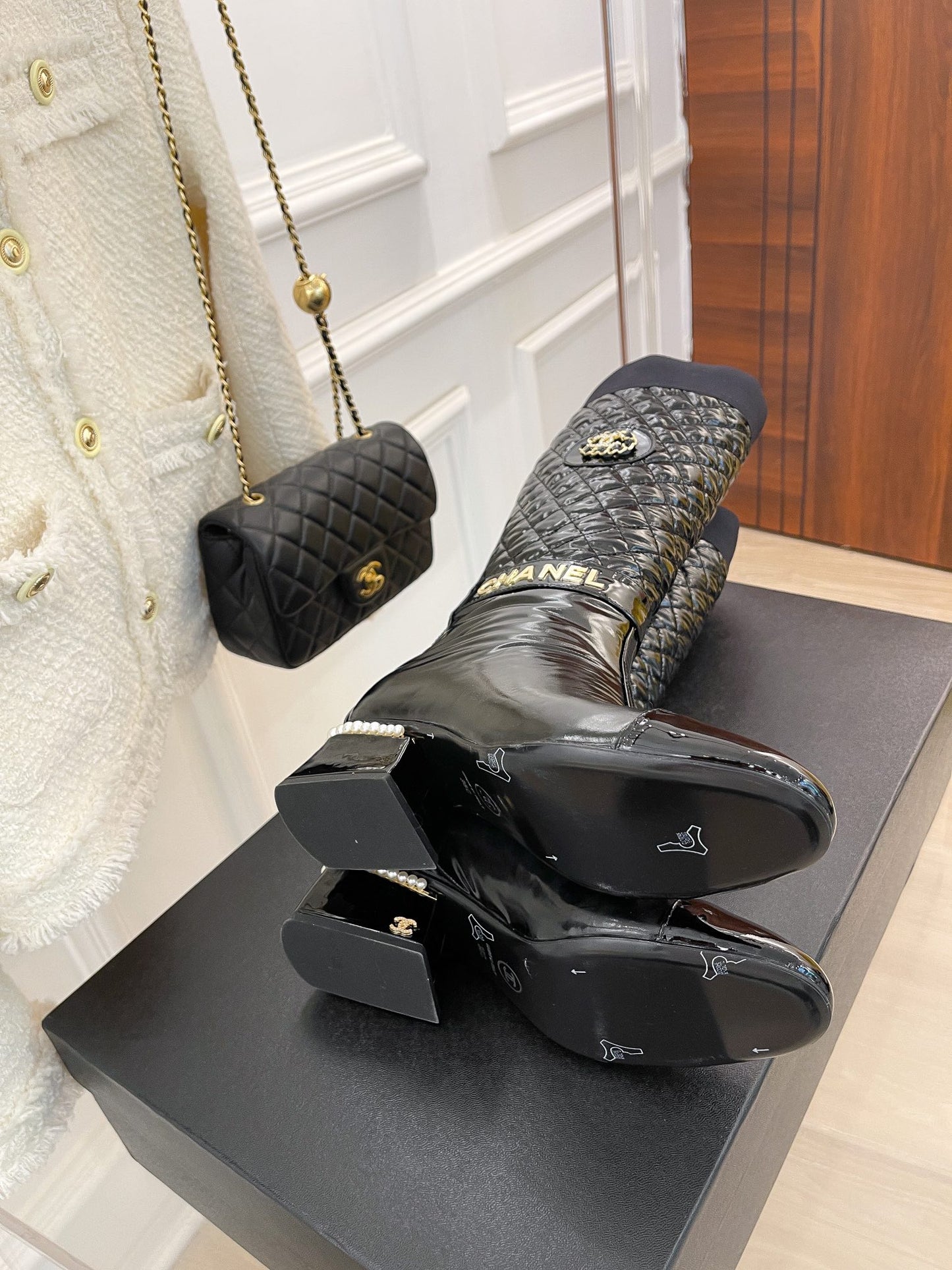 小香家-2022秋冬新款 格紋長靴