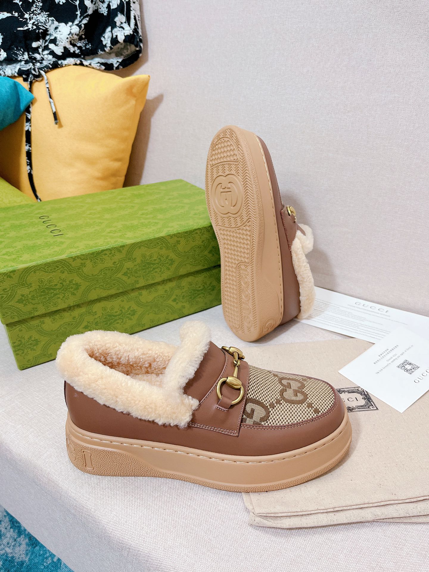 古G家-經典老花馬銜扣樂福鞋
