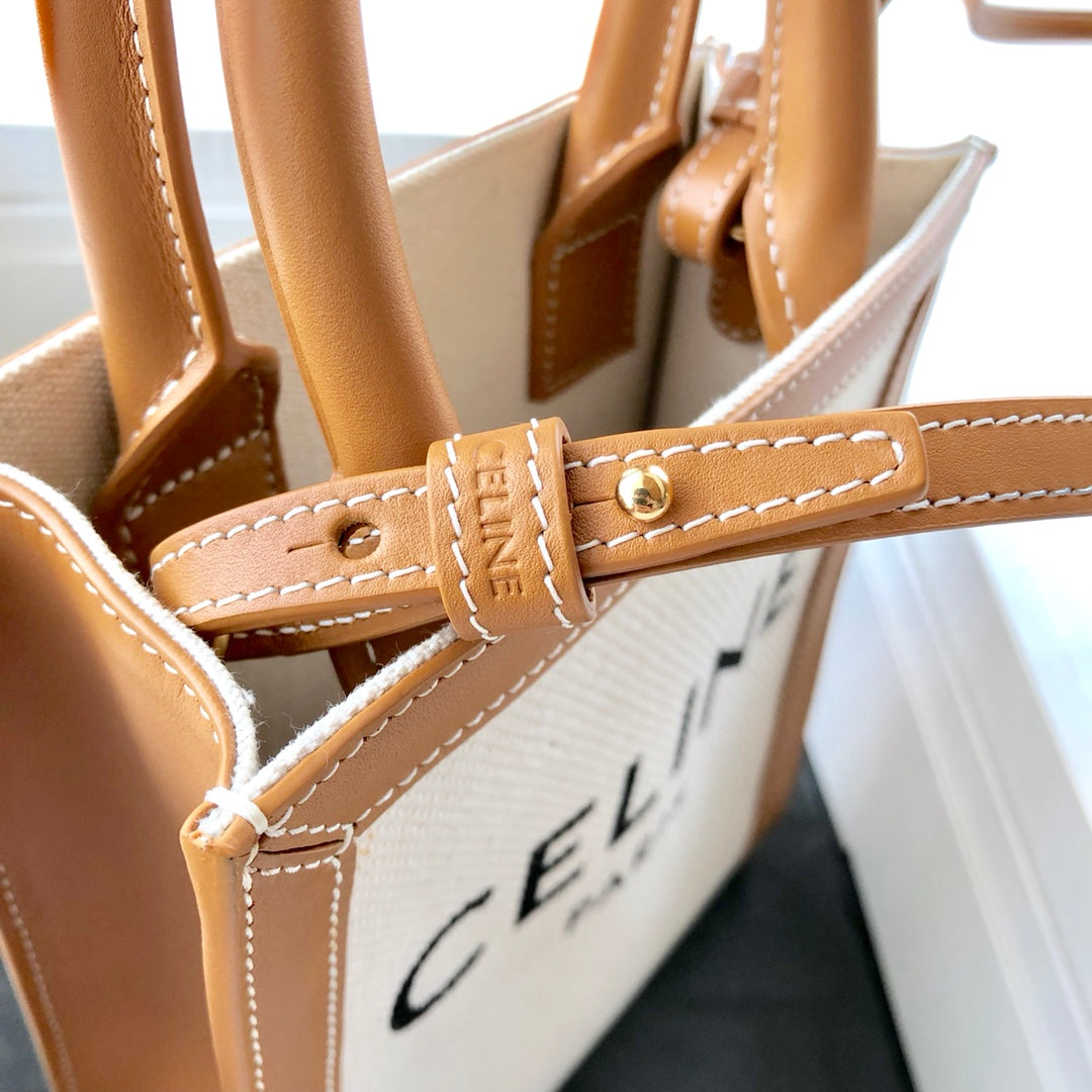 Celine Cabas mini 印花牛皮豎款手袋