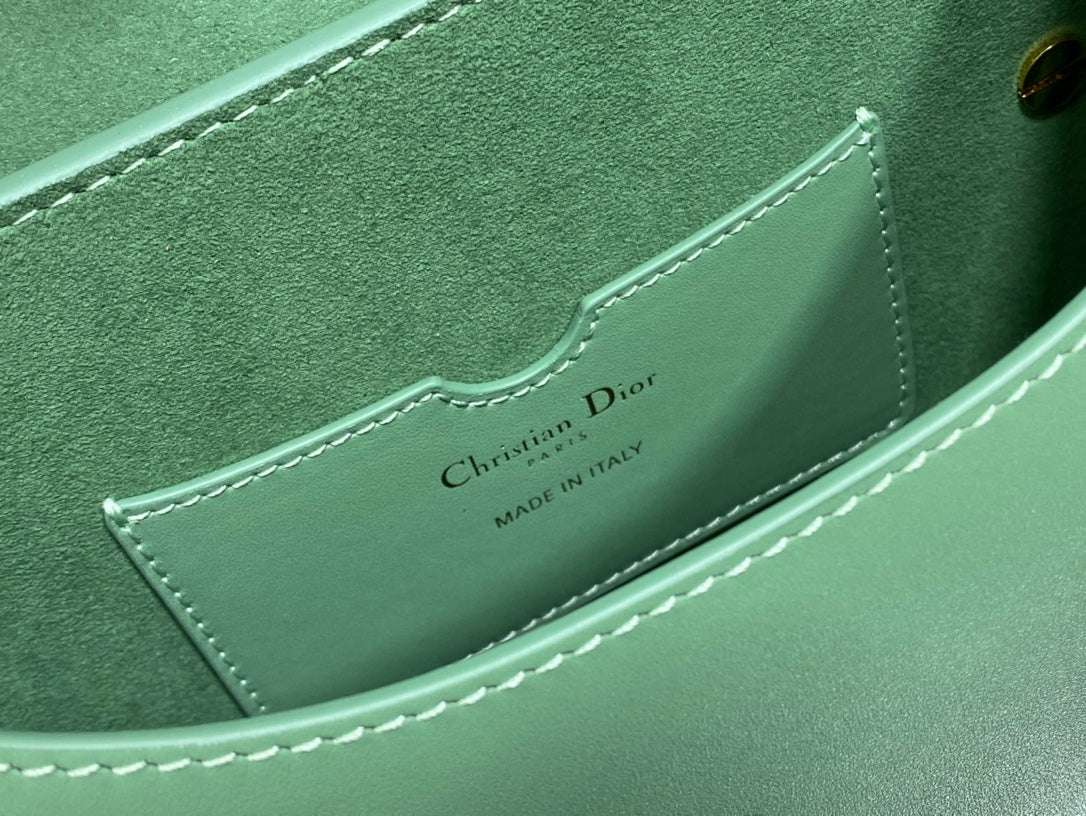 Dior Bobby-中號22cm-薄荷綠牛皮