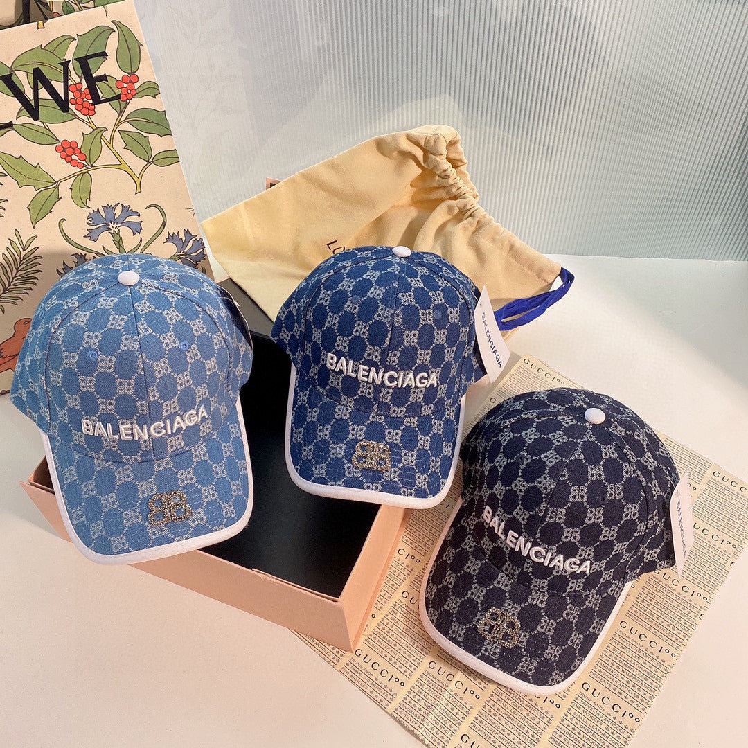 巴黎世-刺繡牛仔棒球帽 淺藍