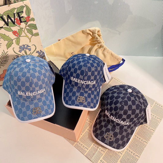 巴黎世-刺繡牛仔棒球帽 淺藍