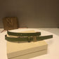 巴B家-綠色金扣皮帶-2.0cm