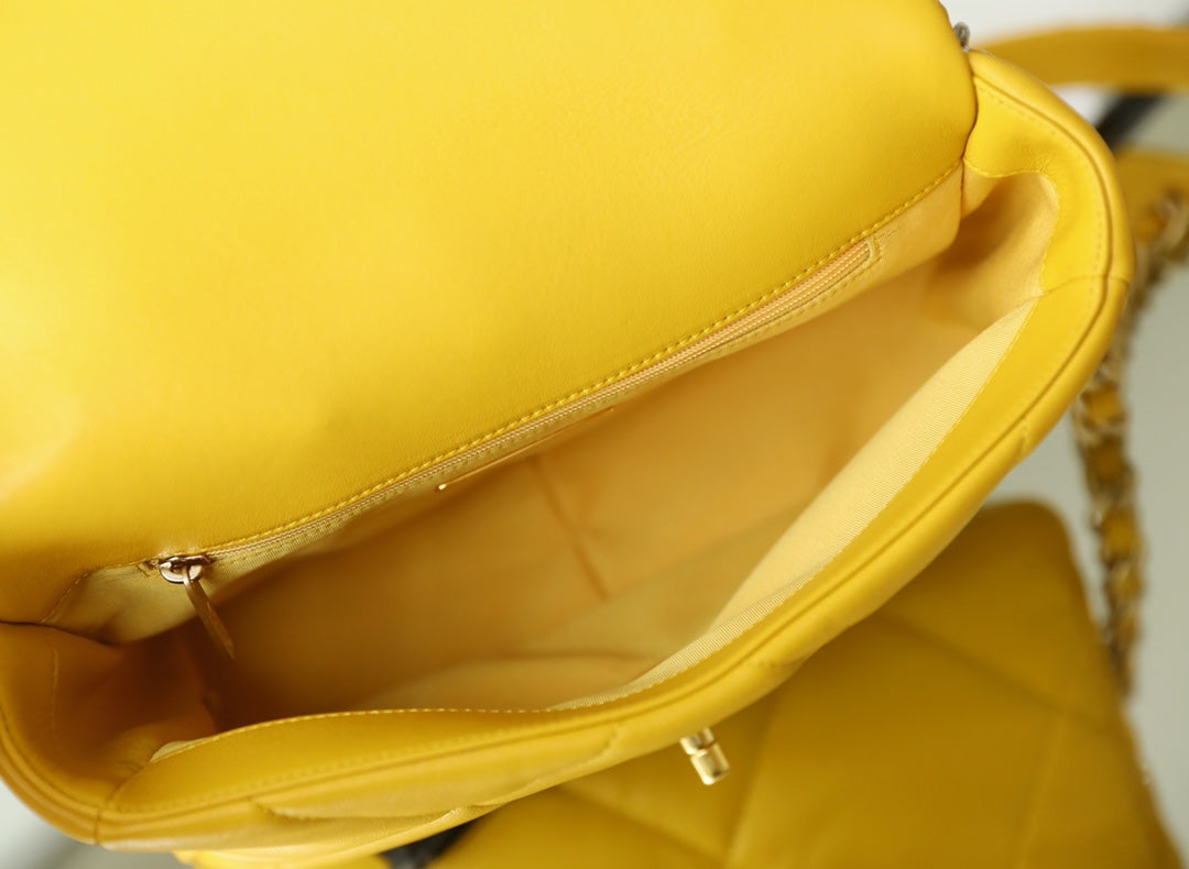 Chanel 19Bag-小號黃色