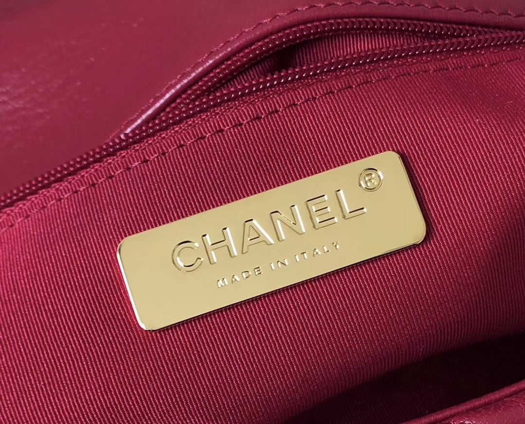 Chanel 19Bag-小號寶石紅