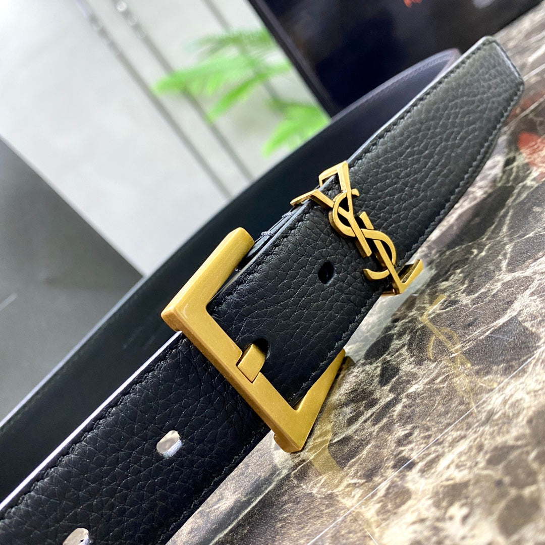 聖Y羅-黑色磨皮帶-3.0cm