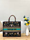 Dior Book Tote-大號41.5cm-黑花