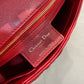 Dior Caro 小號20cm-紅色小牛皮