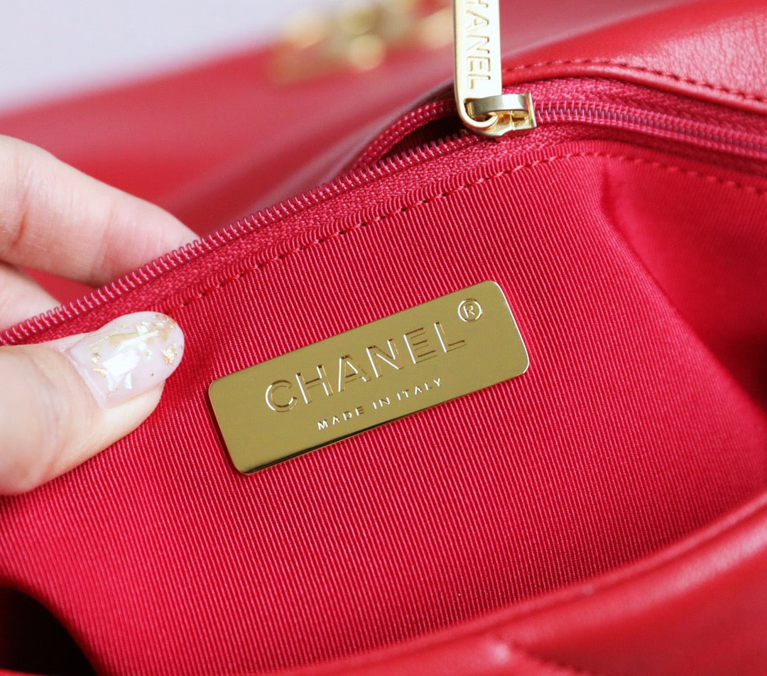 Chanel 19Bag-小號紅色