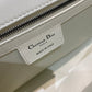 Dior-Caro 菱格紋 胖胖包 大號 白色