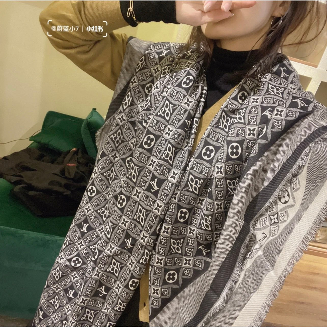 路L家-Monogram披肩-142.5cm
