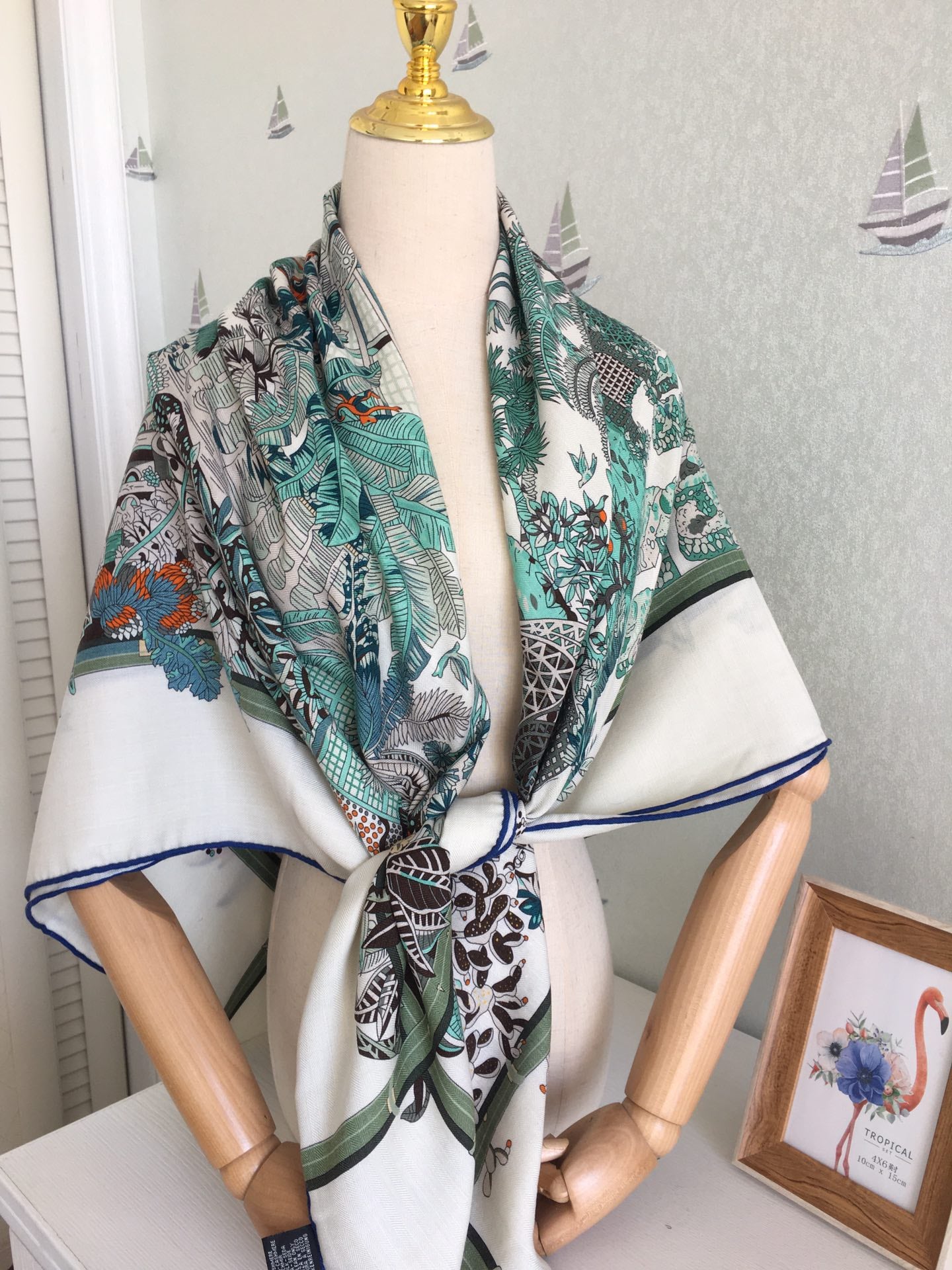 小愛款-雙面大絲巾 140cm-30%真絲70%羊毛