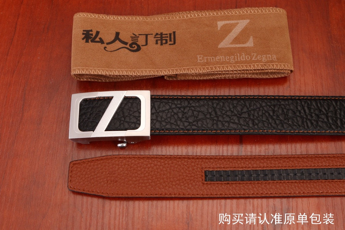 ERMENEGILDO ZEGNA-皮帶-3.4cm-男款