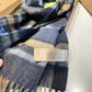 巴B家-經典條紋圍巾 32*180cm 山羊絨