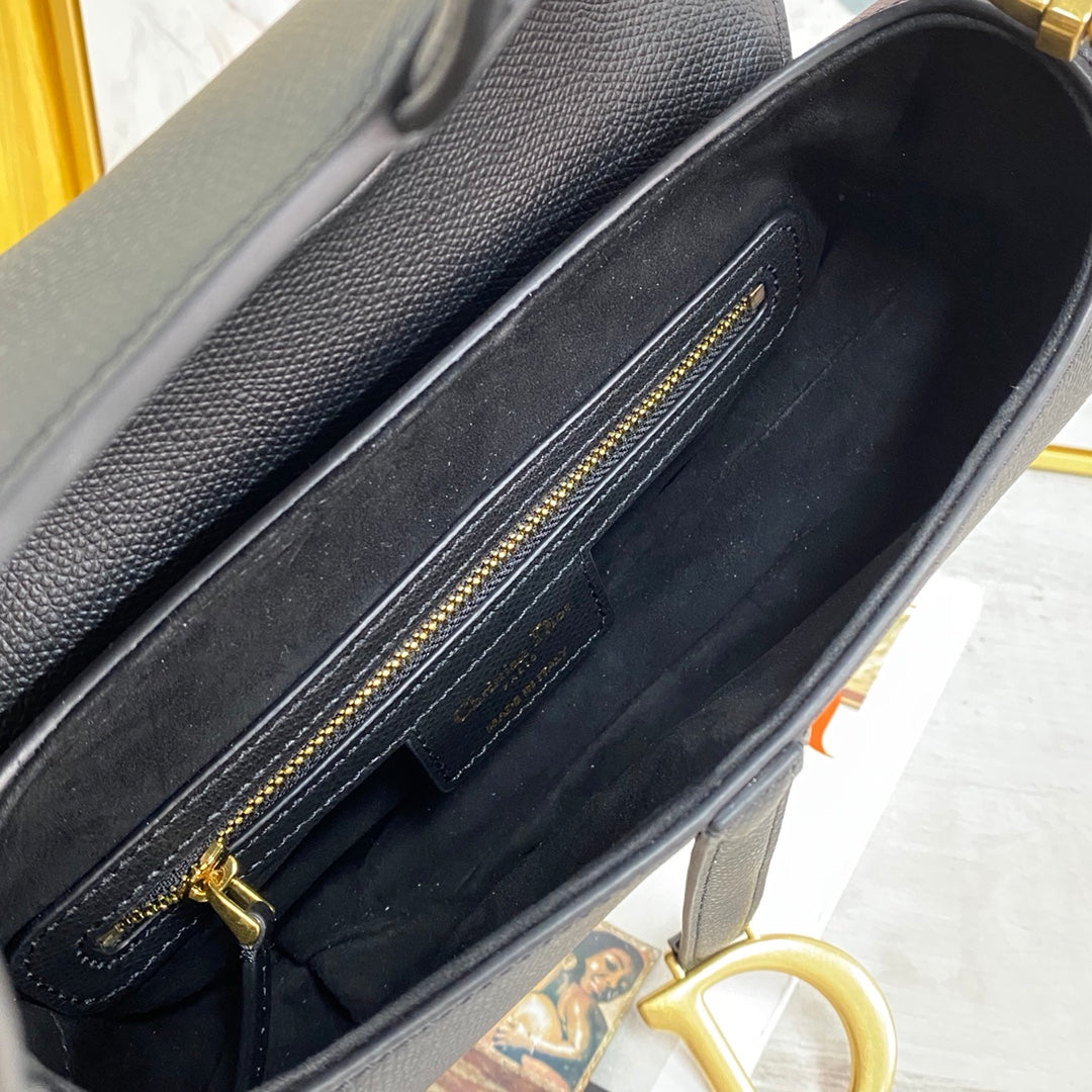 Dior Saddle 馬鞍包-手掌紋-大號黑色-25.5cm