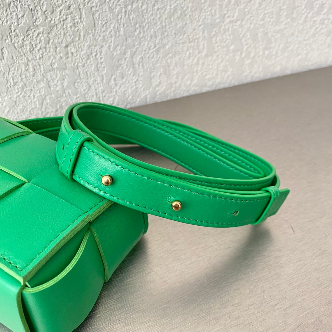B編織-羊皮方格 Mini cassette Bag 迷你編織包 12x8x4cm