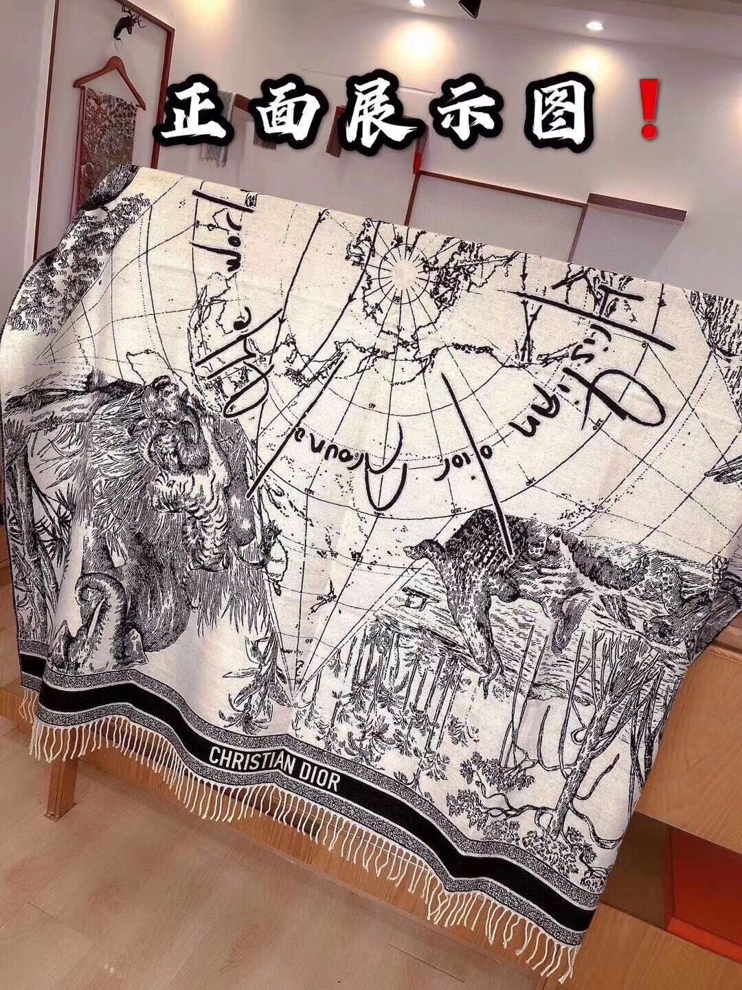迪D家-頂級原料-方形圍巾披肩140*140cm 57%山羊絨＋53%羊毛