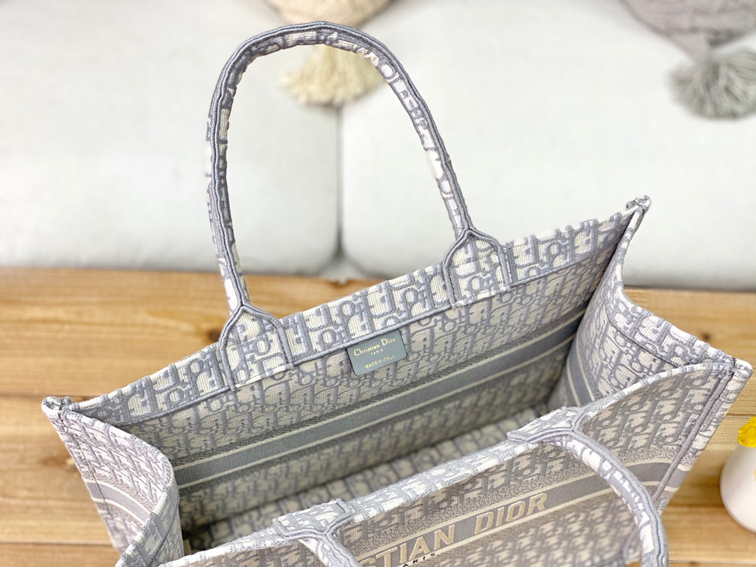 Dior Book Tote-大號41.5cm-灰色老花